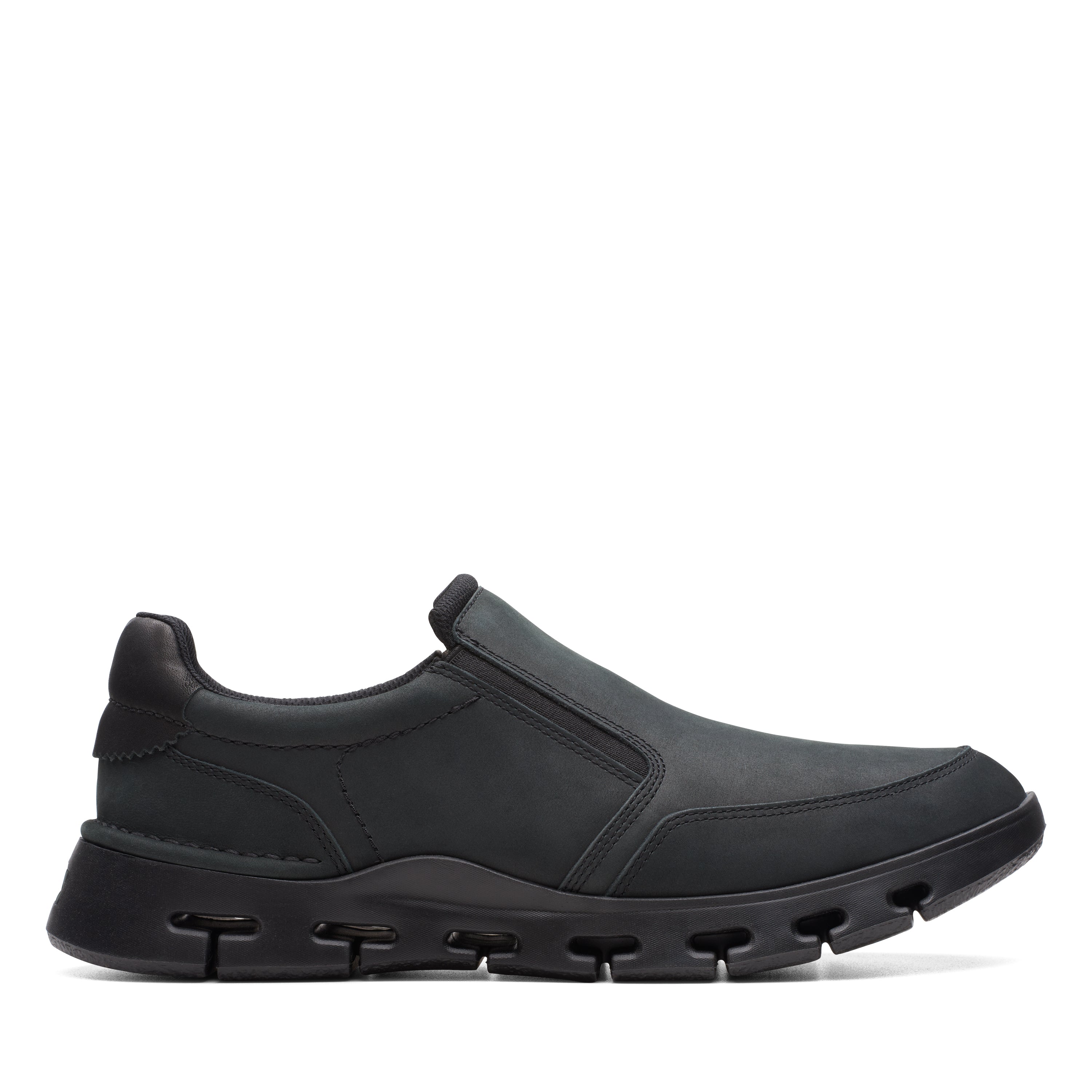 Mens black slip on sale on