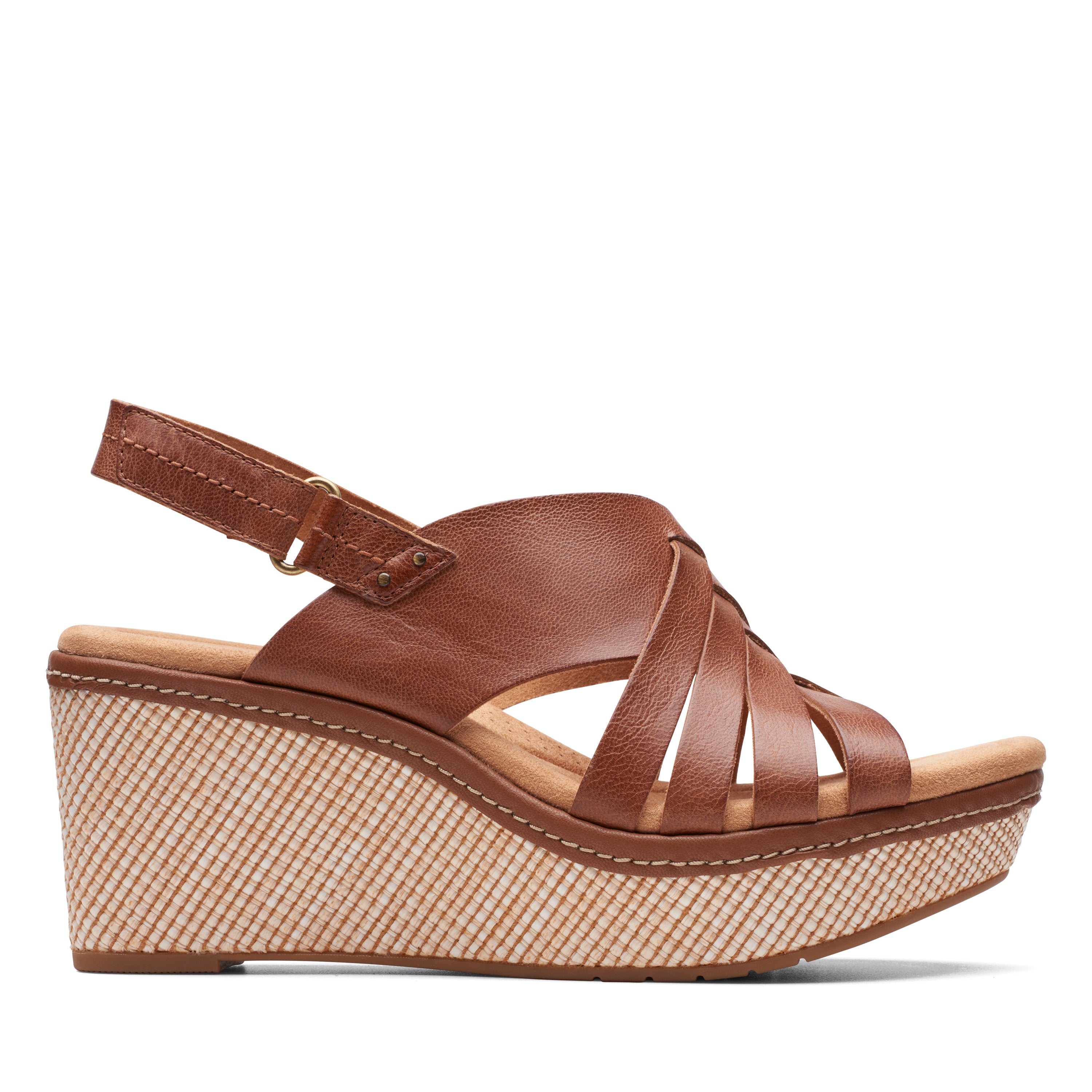 Clarks store leather wedges