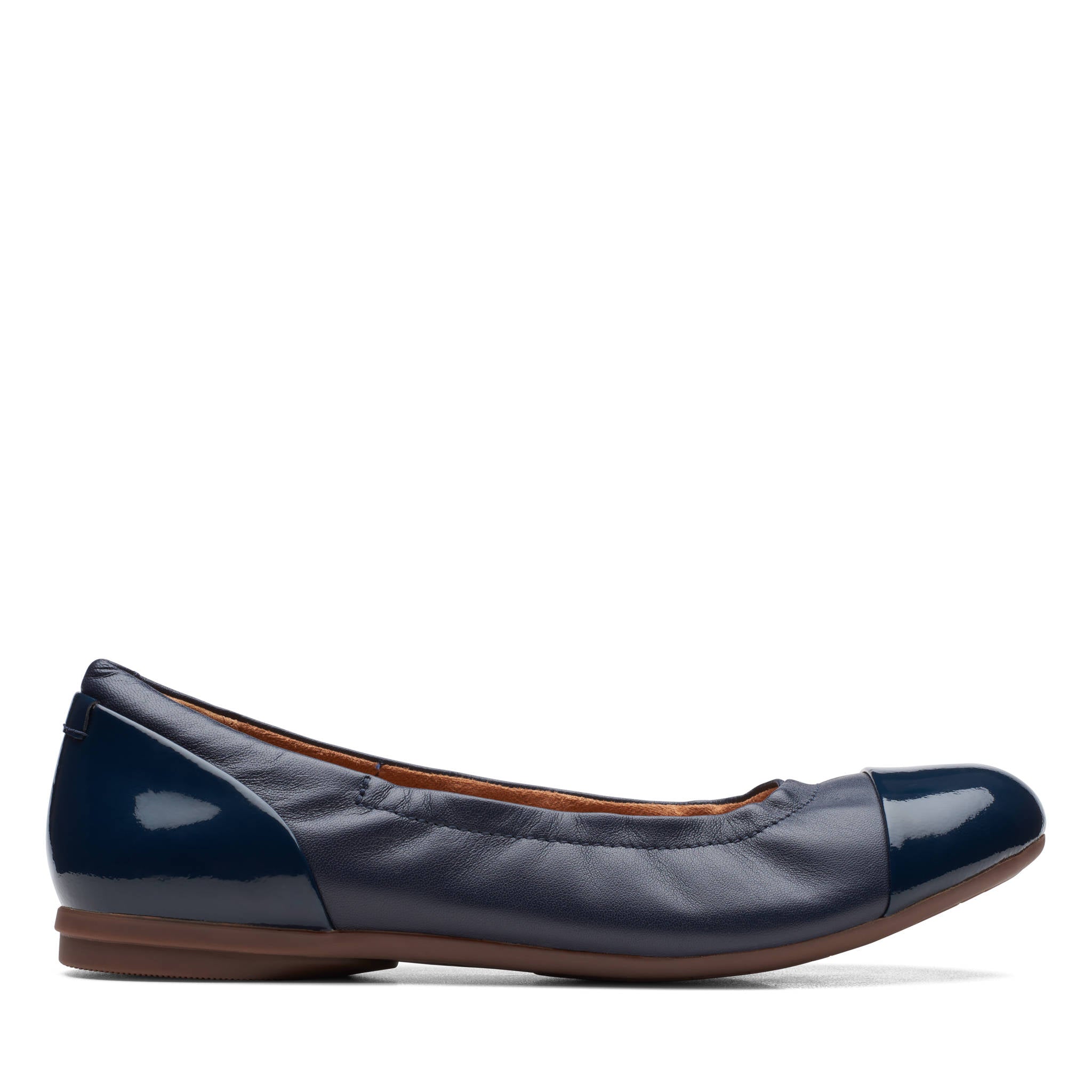 Clarks navy flat shoes Clearance
